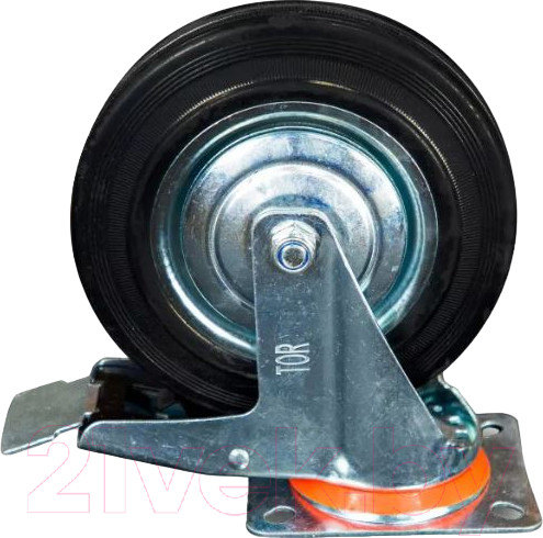 Изображение товара Опора колесная для тележки складской TOR SCb 80 200мм с тормозом (N) / 1024202