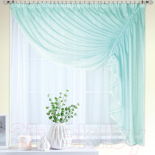 Изображение товара Гардина Nivasan Ромео 280x170 правая / RM (бирюза)