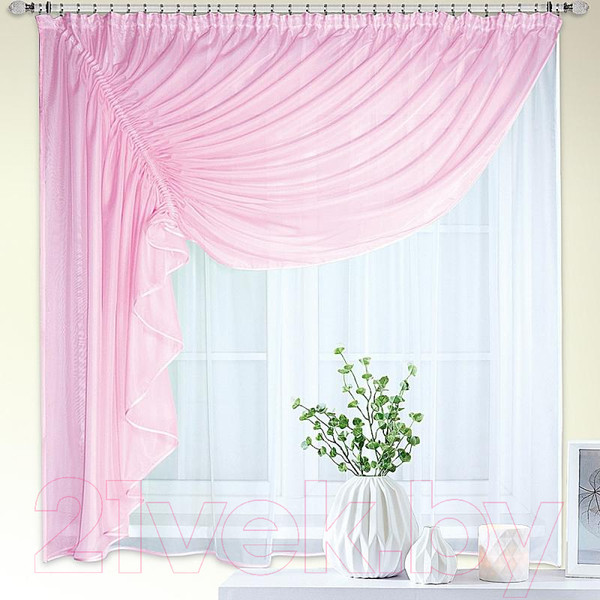 Изображение товара Гардина Nivasan Ромео 280x170 левая / RM (розовый)
