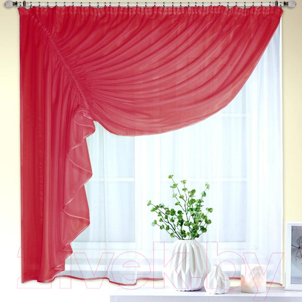 Изображение товара Гардина Nivasan Ромео 280x170 левая / RM (бордовый)