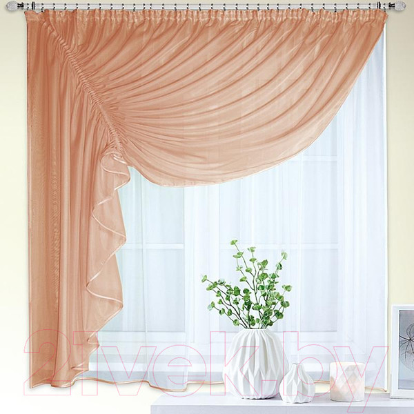 Изображение товара Гардина Nivasan Ромео 280x170 левая / RM (коричневый)