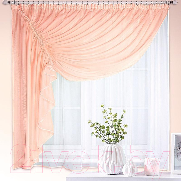 Изображение товара Гардина Nivasan Ромео 280x170 левая / RM (персик)