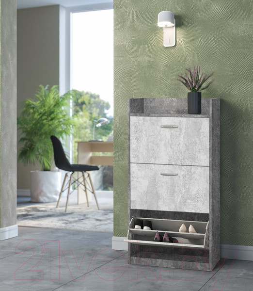 Изображение товара Тумба для обуви Артём-Мебель СН-100.07 (бетон спаркс лайт/бетон спаркс)