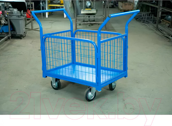 Изображение товара Тележка платформенная TOR ТП-2С 600x900 с бортами / 1012414 (колеса 160мм)