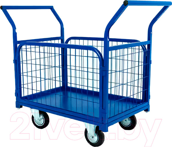 Изображение товара Тележка платформенная TOR ТП-2С 600x900 с бортами / 1012414 (колеса 160мм)