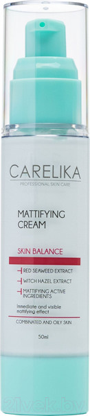 Изображение товара Крем для лица Carelika Mattifying Cream Skin Balance Матирующий (50мл)