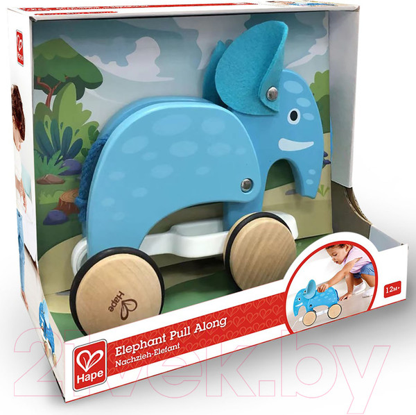 Изображение товара Игрушка-каталка Hape Зверики Слоник / E0916_HP
