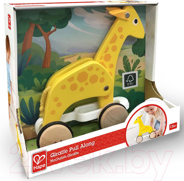 Изображение товара Игрушка-каталка Hape Зверики Жираф / E0920_HP