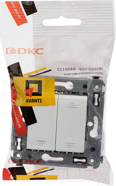 Изображение товара Выключатель DKC Avanti 4400124 (белое облако)