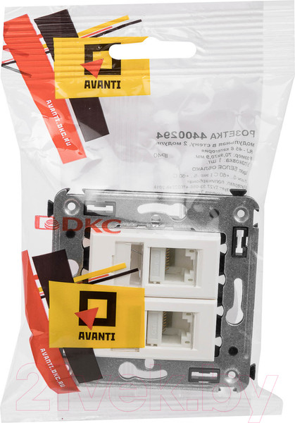 Изображение товара Розетка DKC Avanti RJ-45 / 4400294 (белое облако)