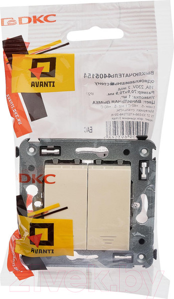 Изображение товара Выключатель DKC Avanti 4405154 (ванильная дымка)
