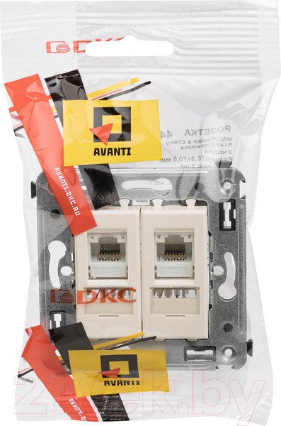 Изображение товара Розетка DKC Avanti RJ-45 / 4405294 (ванильная дымка)