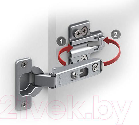 Изображение товара Комплект петель мебельных Samet Star Track Push Open / 10180052-10 (10шт, полукладные без пружины)