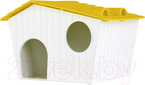 Изображение товара Домик для клетки Voltrega 0315945/yellow (белый/желтый)