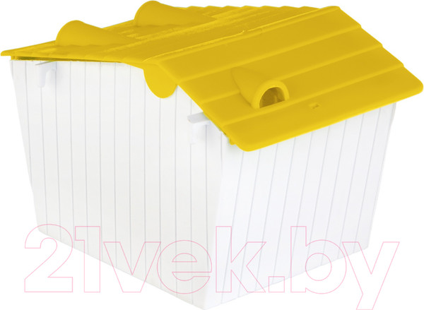 Изображение товара Домик для клетки Voltrega 0315945/yellow (белый/желтый)