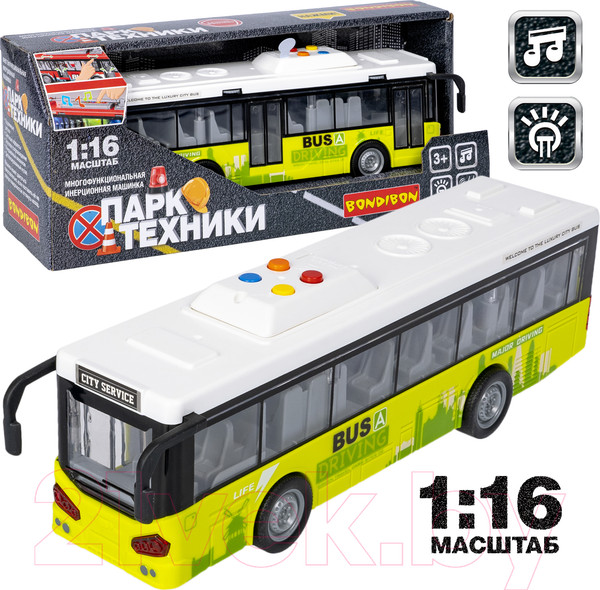 Изображение товара Автобус игрушечный Bondibon Парк техники / ВВ5938