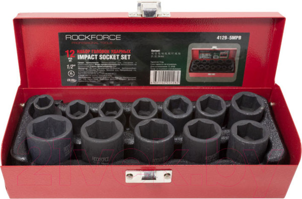 Изображение товара Набор головок слесарных RockForce RF-4129MPB(4129-5MPB)