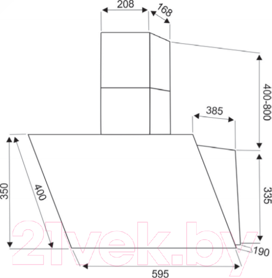 Изображение товара Вытяжка наклонная Exiteq EX-1156 (белый)