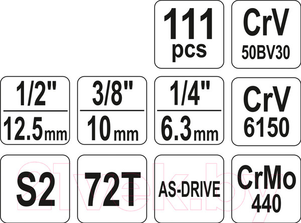 Изображение товара Универсальный набор инструментов Yato YT-38831
