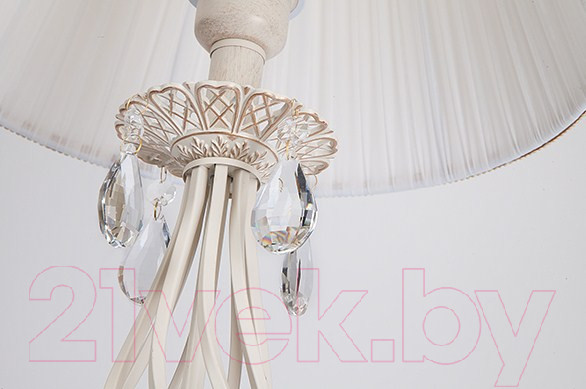 Изображение товара Торшер Евросвет Amelia 10073/1 (бело-золотой/прозрачный хрусталь)