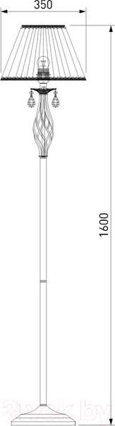 Изображение товара Торшер Евросвет Amelia 10073/1 (бело-золотой/прозрачный хрусталь)