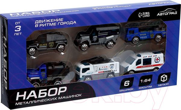 Изображение товара Набор игрушечных автомобилей Автоград Полиция / 7779117