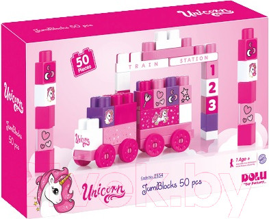 Изображение товара Конструктор Dolu Unicorn JumBlocks / 2554 (50эл)