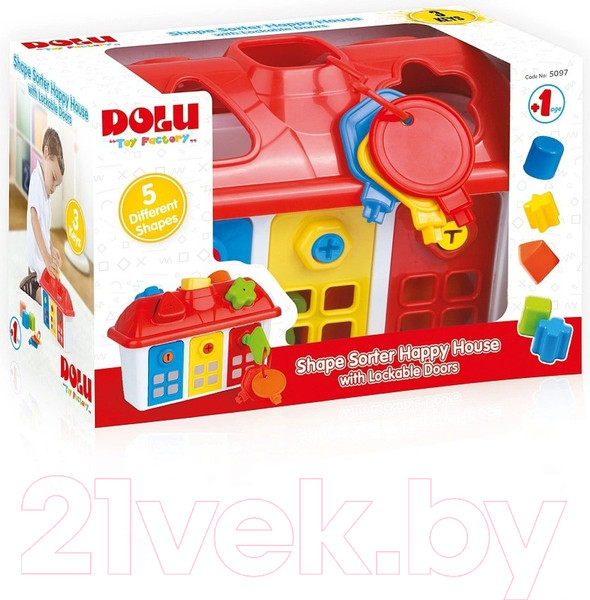Изображение товара Сортер Dolu Логика-сортер Домик / 5097