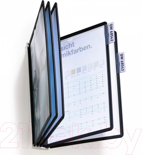 Изображение товара Информационная стойка Durable Sherpa / 581001 (5 демопанелей, черный)