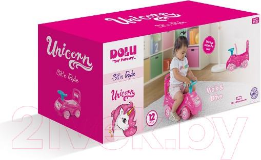 Изображение товара Каталка детская Dolu My 1st Unicorn С клаксоном / 2522 (розовый)