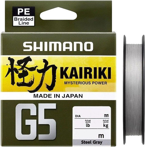 Изображение товара Леска плетеная Shimano Kairiki G5 0.23мм / LDM51UE230150S (150м, серый)