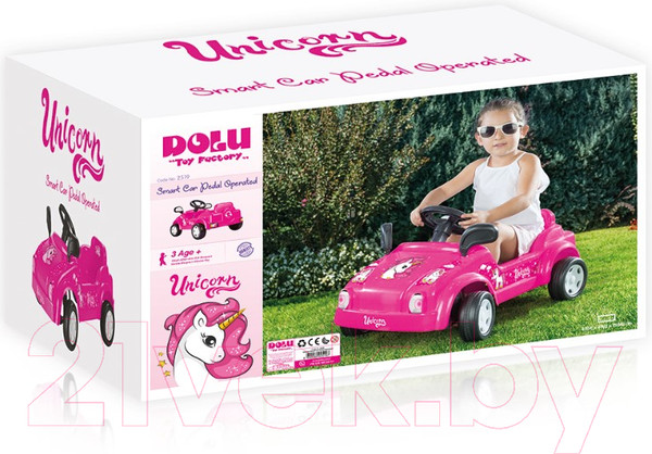 Изображение товара Каталка детская Dolu Unicorn / 2519 (розовый)