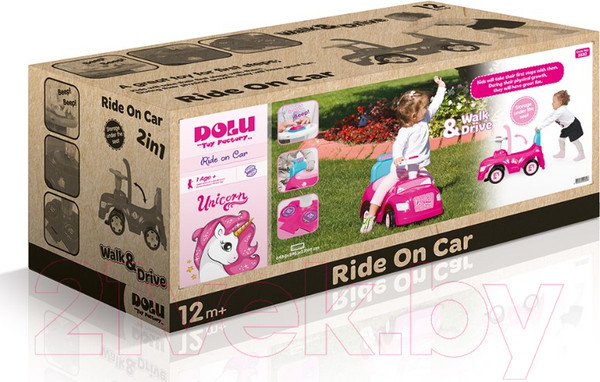 Изображение товара Каталка детская Dolu Step Unicorn / 2532 (розовый)