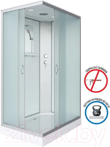 Изображение товара Душевая кабина Niagara NG-43285-14Q 120x80x215 (матовое стекло)