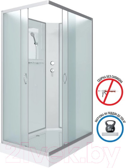 Изображение товара Душевая кабина Niagara NG-43285-14QBK 120x80x200 (матовое стекло)