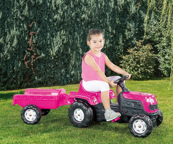 Изображение товара Каталка детская Dolu Unicorn с прицепом / 2508 (розовый)