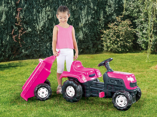 Изображение товара Каталка детская Dolu Unicorn с прицепом / 2508 (розовый)