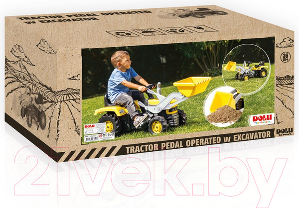Изображение товара Каталка детская Dolu Трактор педальный с ковшом / 8051