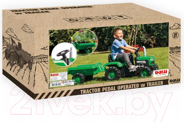 Изображение товара Каталка детская Dolu С прицепом / 8053 (зеленый)