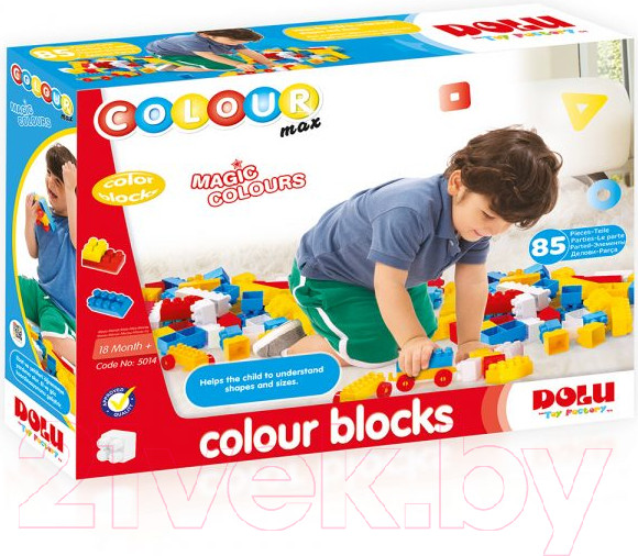 Изображение товара Конструктор Dolu Color Blocks / 5014 (85эл)