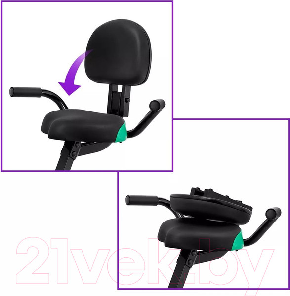 Изображение товара Велотренажер Kitfort KT-4006-2 (черный/зеленый)