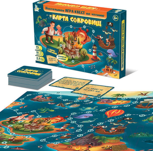 Изображение товара Настольная игра Десятое королевство Карта сокровищ / 02915
