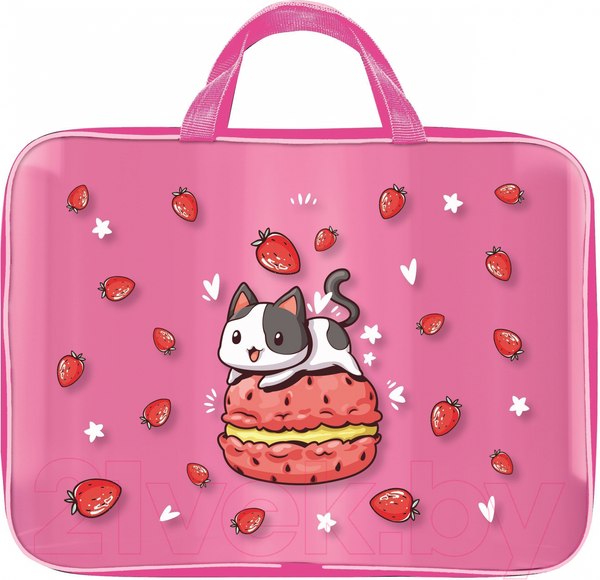 Изображение товара Папка для труда Schoolformat Strawberry Cat / ПТРТПК-СРК (розовый)