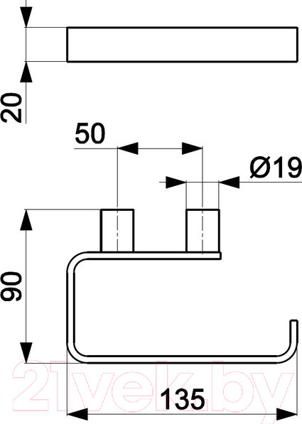 Изображение товара Держатель для туалетной бумаги Armatura 864-022-00 (хром)