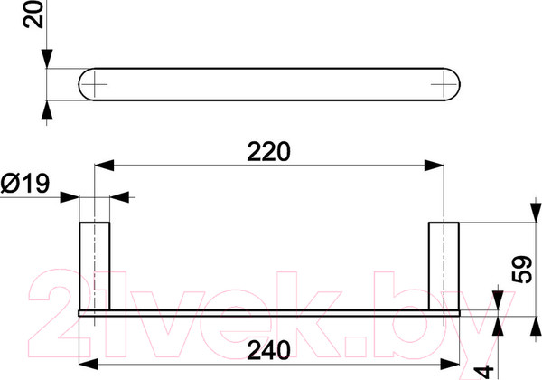 Изображение товара Держатель для полотенца Armatura 864-025-00 (хром)