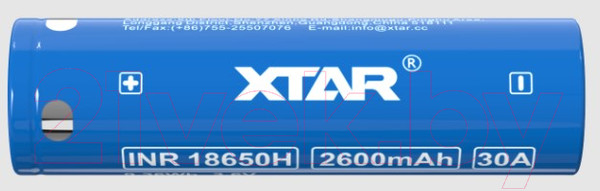 Изображение товара Аккумулятор XTAR Li-ion INR18650H 20A