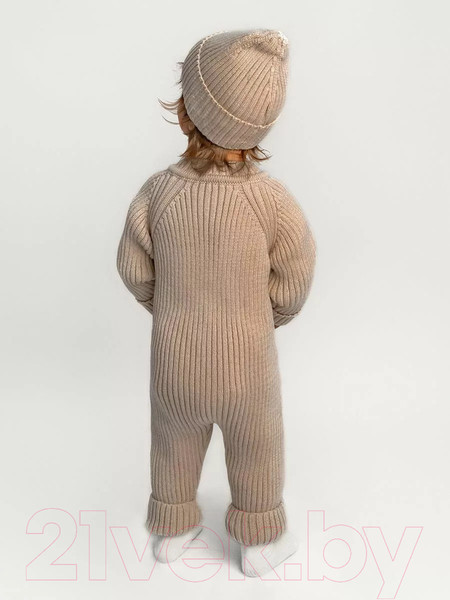 Изображение товара Комбинезон для малышей Amarobaby Pure Love Tot / AB-OD22-PLT501/03-86 (бежевый, р. 86)