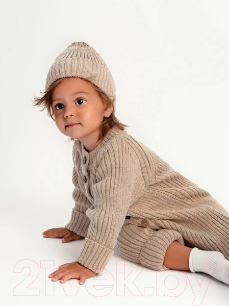 Изображение товара Комбинезон для малышей Amarobaby Pure Love Tot / AB-OD22-PLT501/03-86 (бежевый, р. 86)