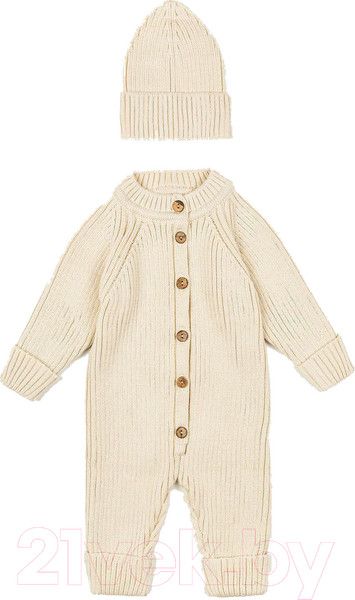 Изображение товара Комбинезон для малышей Amarobaby Pure Love Tot / AB-OD22-PLT501/33-68 (молочный, р. 68)