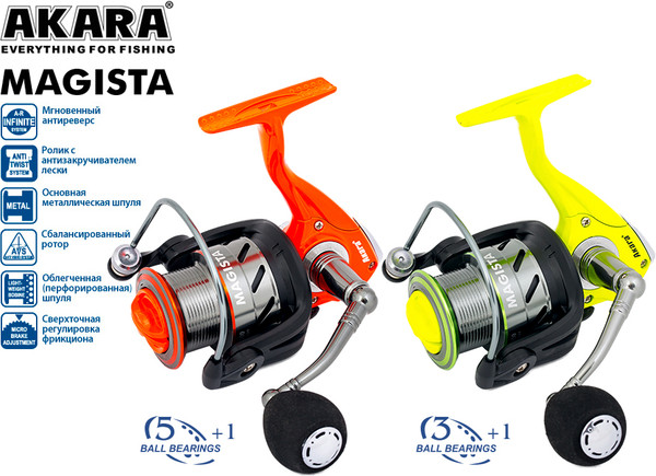 Изображение товара Катушка безынерционная Akara Magista 4000 3+1bb / AFM4000-4